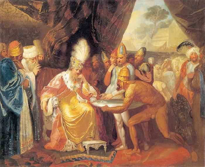 Franciszek Smuglewicz Scythian emissaries meeting with Darius Spain oil painting art
